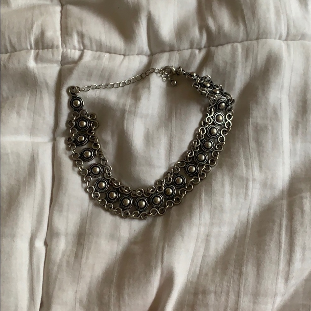Silver Coin Choker